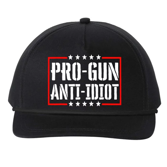 Pro Gun Anti Idiot Snapback Five-Panel Rope Hat