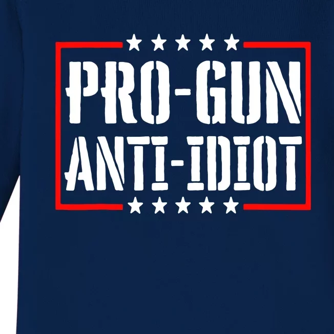 Pro Gun Anti Idiot Baby Long Sleeve Bodysuit