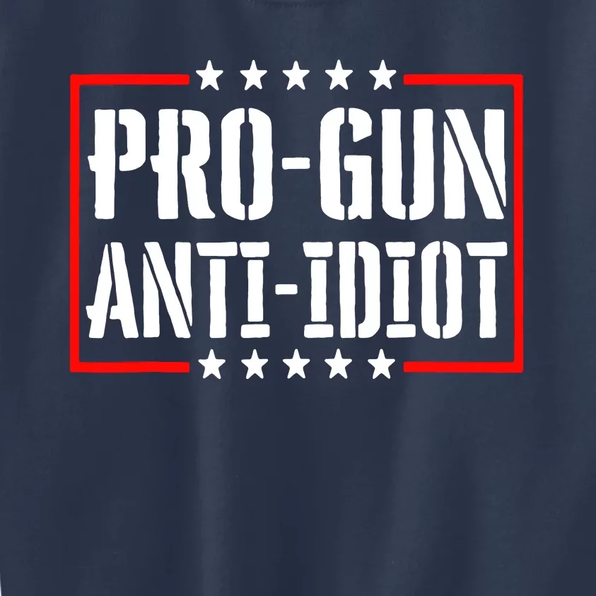 Pro Gun Anti Idiot Kids Sweatshirt