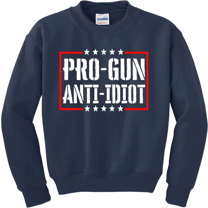 Pro Gun Anti Idiot Kids Sweatshirt