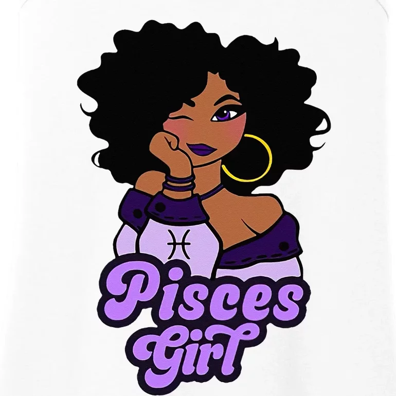 Pisces Girl Afro Girl Zodiac Signs Birthday Ladies Essential Tank