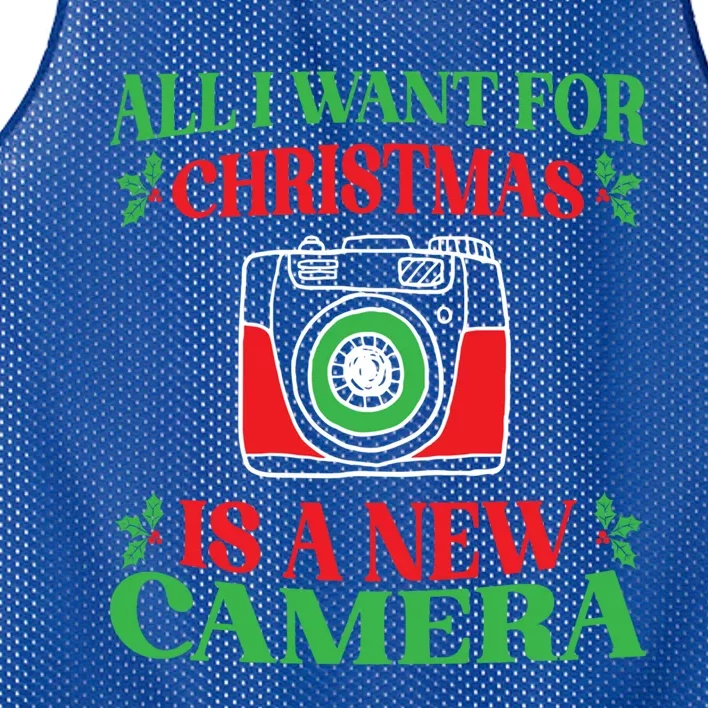 Photographer Gift All I Want For Christmas Is A New Camera Gift Mesh Reversible Basketball Jersey Tank