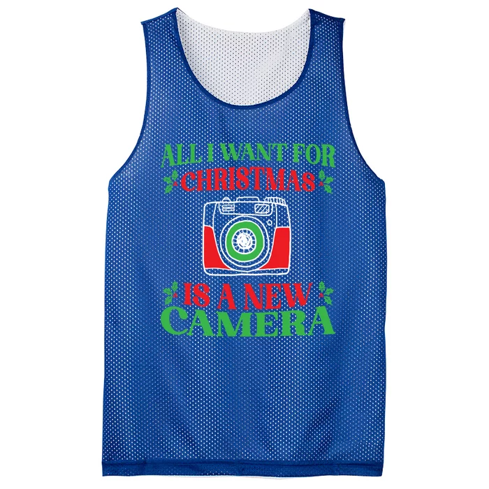 Photographer Gift All I Want For Christmas Is A New Camera Gift Mesh Reversible Basketball Jersey Tank