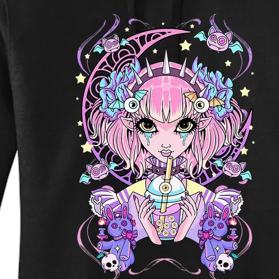 Pastel Goth Anime Women's Pullover Hoodie