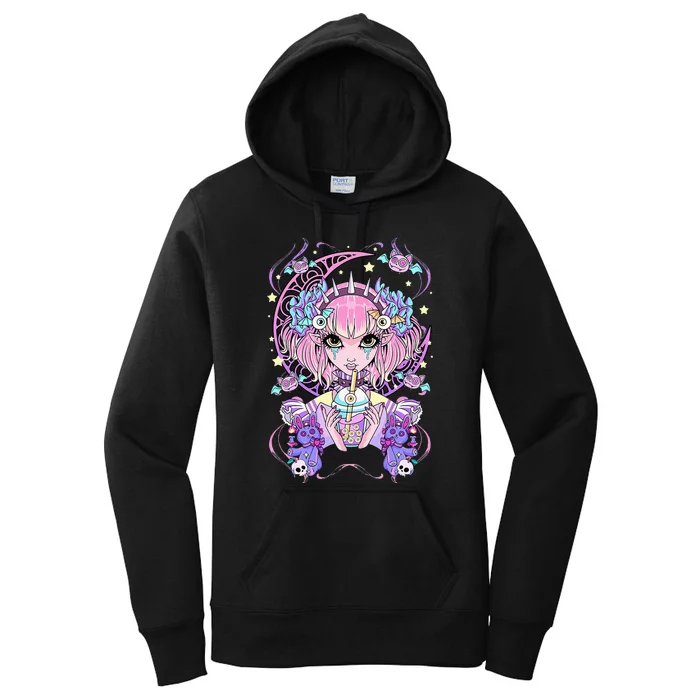 Pastel Goth Anime Women's Pullover Hoodie