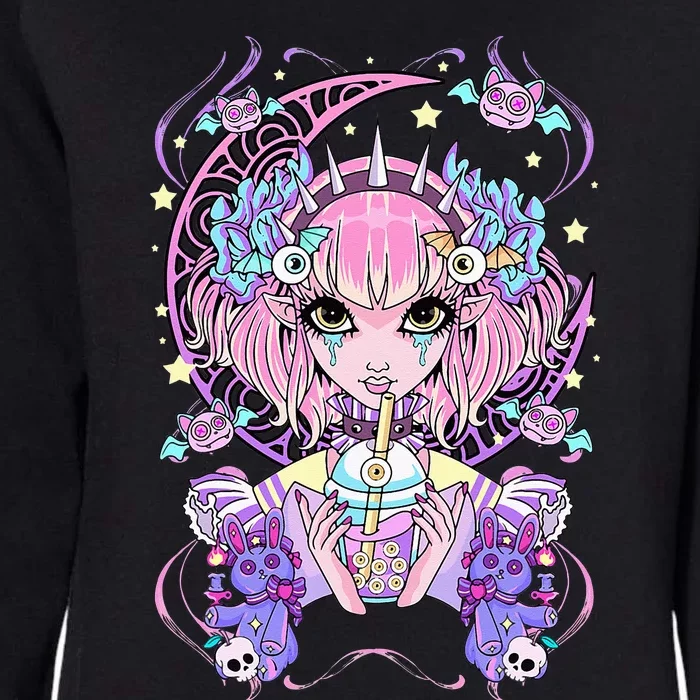 Pastel Goth Anime Womens California Wash Sweatshirt