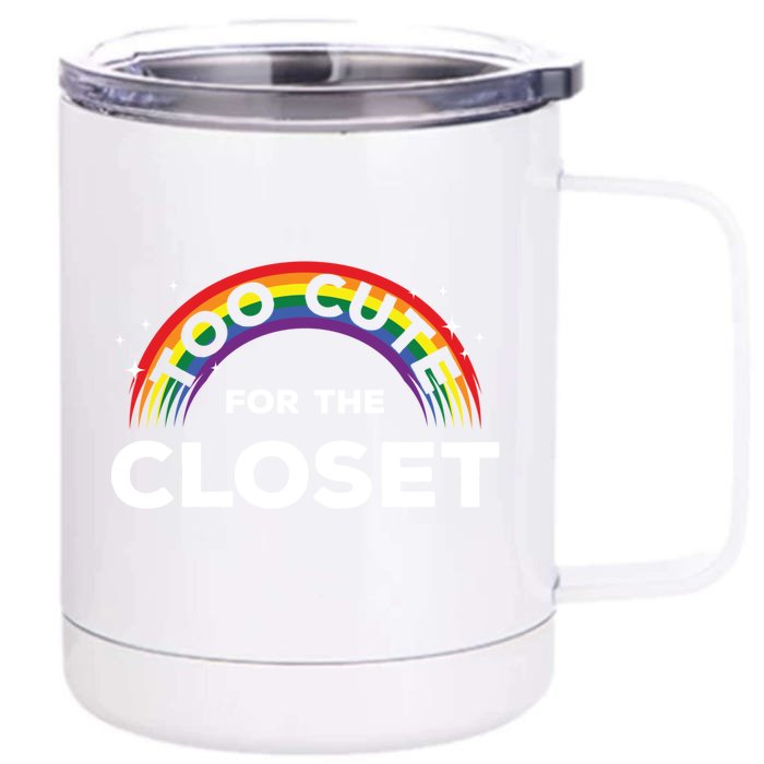 Pro Gay Agenda Rainbow Pride Flag Parade Lgbtq Couple Print Gift Front & Back 12oz Stainless Steel Tumbler Cup