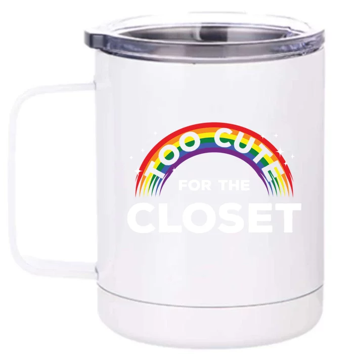 Pro Gay Agenda Rainbow Pride Flag Parade Lgbtq Couple Print Gift Front & Back 12oz Stainless Steel Tumbler Cup