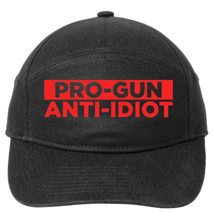 Pro Gun Anti Idiot 7-Panel Snapback Hat