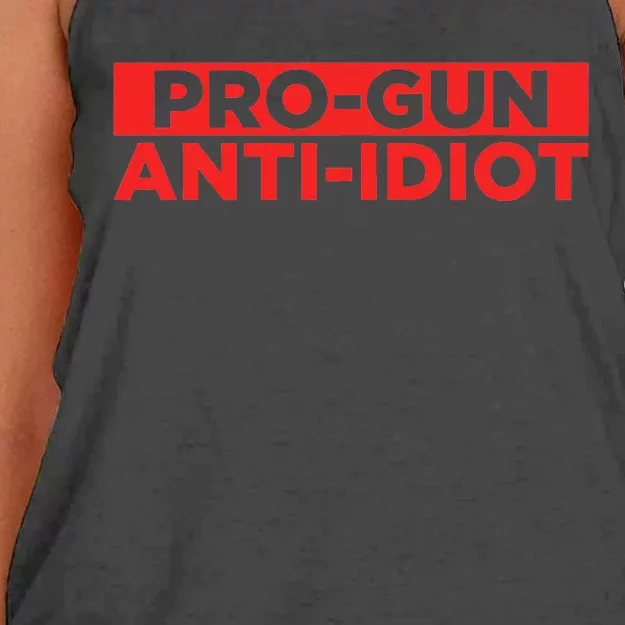 Pro Gun Anti Idiot Women's Knotted Racerback Tank