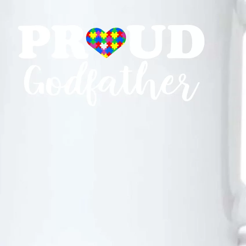 Proud Godfather Autism Awareness Puzzle Autistic Support Gift Black Color Changing Mug