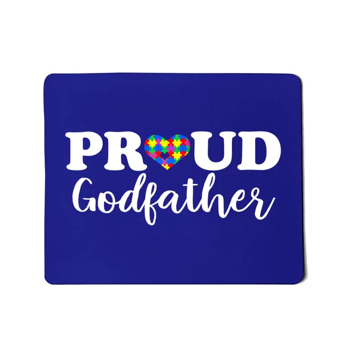 Proud Godfather Autism Awareness Puzzle Autistic Support Gift Mousepad