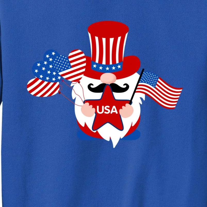 Patriotic Gnome American Flag Usa 4th Of July Cute Gnome Gift Sweatshirt