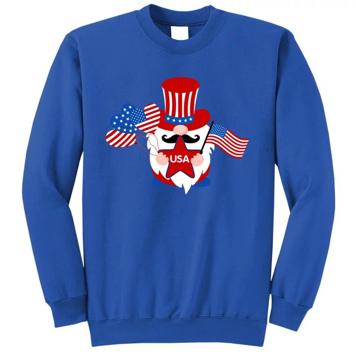 Patriotic Gnome American Flag Usa 4th Of July Cute Gnome Gift Sweatshirt