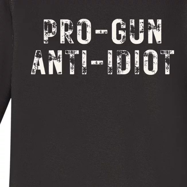 Pro Gun Anti Idiot Baby Long Sleeve Bodysuit