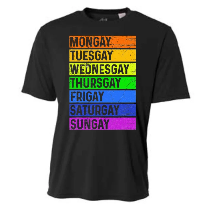 Pride Gay Agenda Love Lgbt Mongay Tuesgay Funny Pride Month Cooling Performance Crew T-Shirt