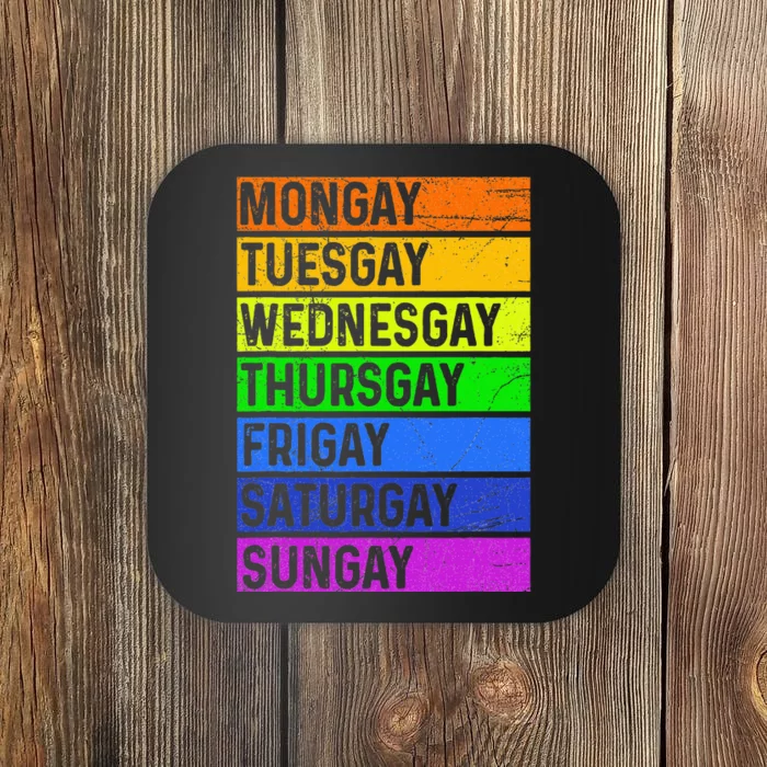 Pride Gay Agenda Love Lgbt Mongay Tuesgay Funny Pride Month Coaster