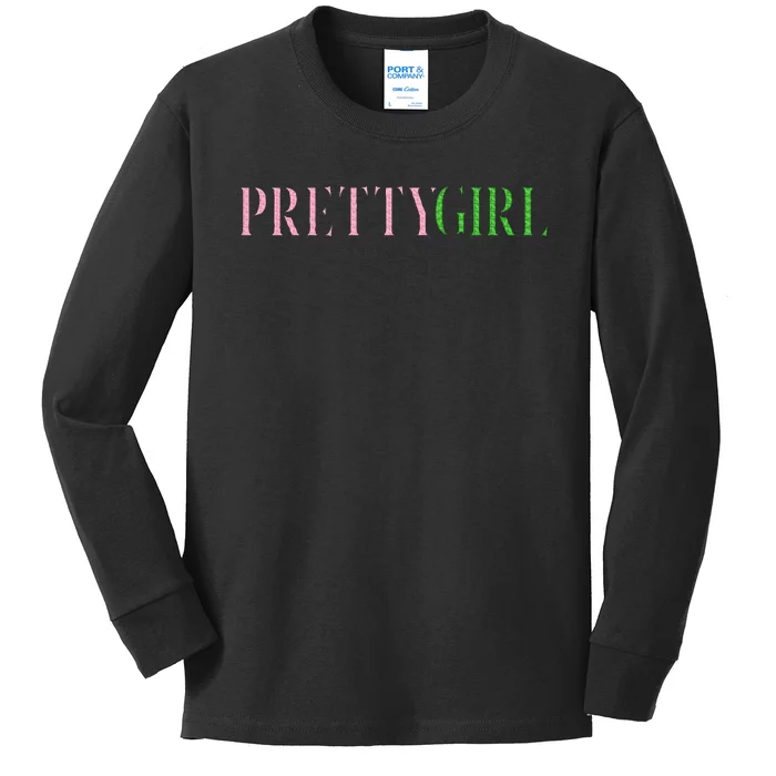 Pretty Girl Aka Beauty Style Kids Long Sleeve Shirt