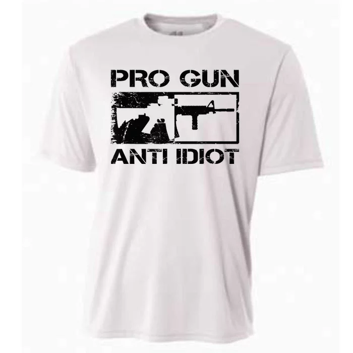 Pro Gun Anti Idiot 2nd Amendment Ar15 Rifle Gun Rights Cooling Performance Crew T-Shirt