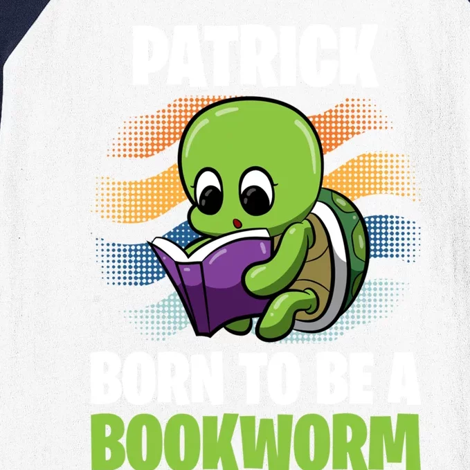 Patrick Gift Born To Be A Bookworm Gift Personalized Cute Gift Baseball Sleeve Shirt