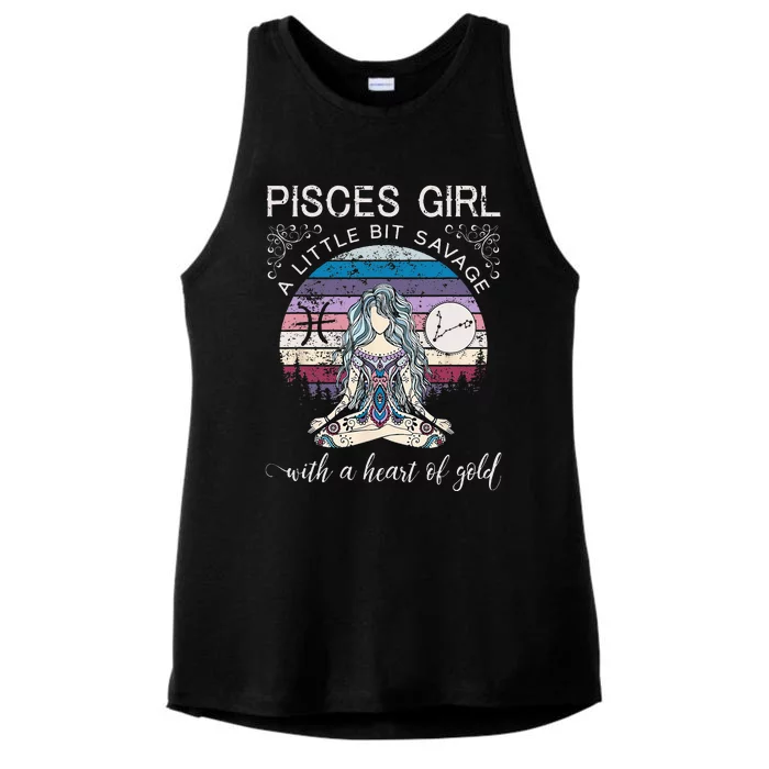 Pisces Girl Birthday For Women March Gift Ladies Tri-Blend Wicking Tank