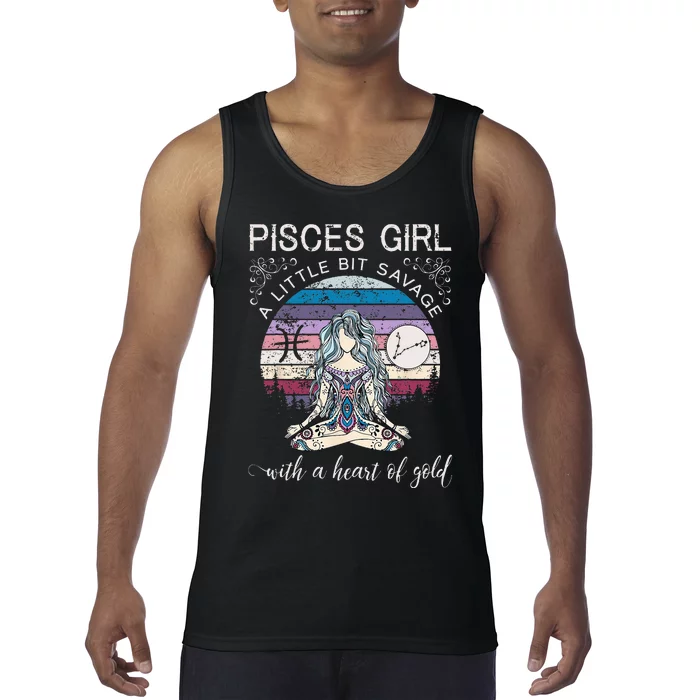 Pisces Girl Birthday For Women March Gift Tank Top