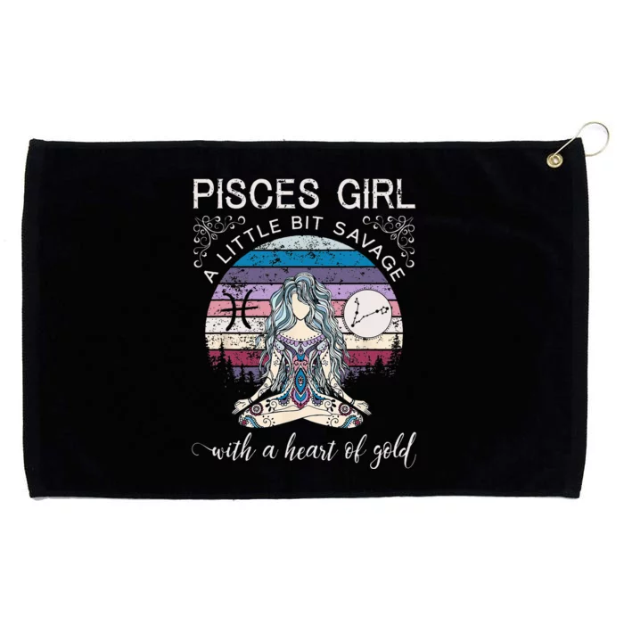 Pisces Girl Birthday For Women March Gift Grommeted Golf Towel