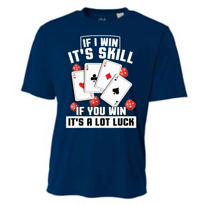 Poker Gifts Blackjack Jackpot Gambling Casino Player Cooling Performance Crew T-Shirt