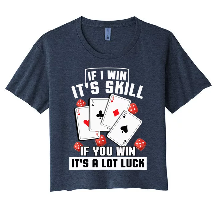 Poker Gifts Blackjack Jackpot Gambling Casino Player Women's Crop Top Tee