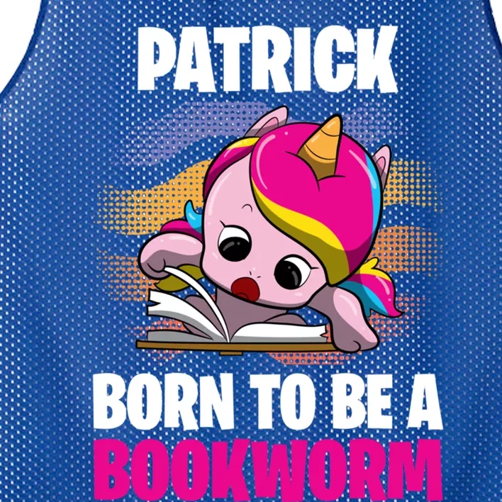 Patrick Gift Born To Be A Bookworm Gift Personalized Gift Mesh Reversible Basketball Jersey Tank