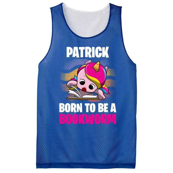 Patrick Gift Born To Be A Bookworm Gift Personalized Gift Mesh Reversible Basketball Jersey Tank