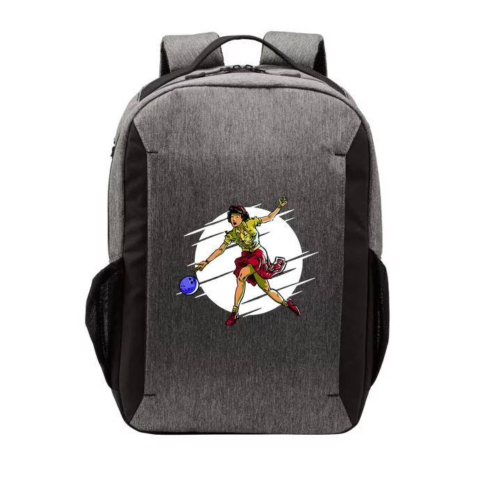 Pinup Girl Bowling Vector Backpack