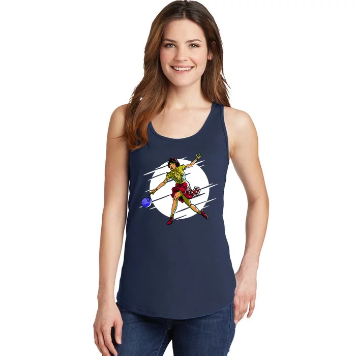 Pinup Girl Bowling Ladies Essential Tank