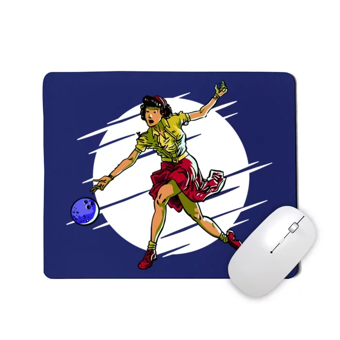 Pinup Girl Bowling Mousepad