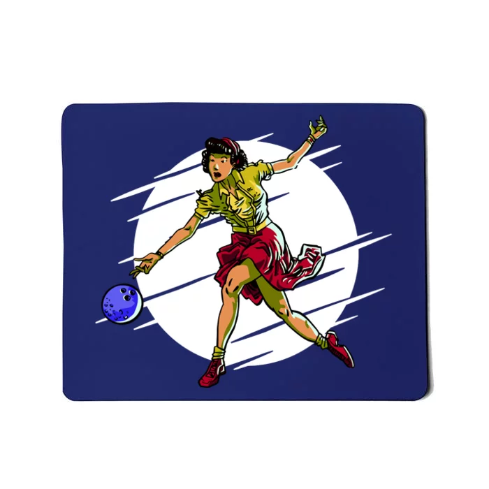 Pinup Girl Bowling Mousepad