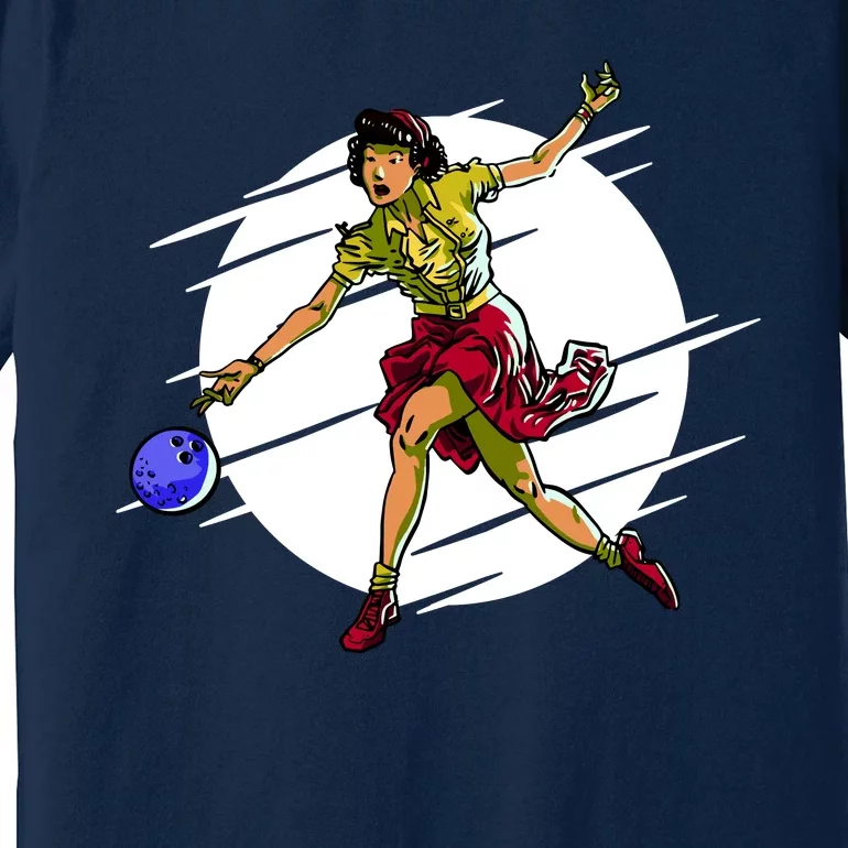 Pinup Girl Bowling Premium T-Shirt