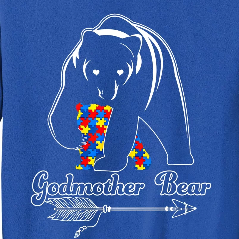 Proud Godmother Bear Autism Awareness Month Autistic Support Gift Tall Sweatshirt