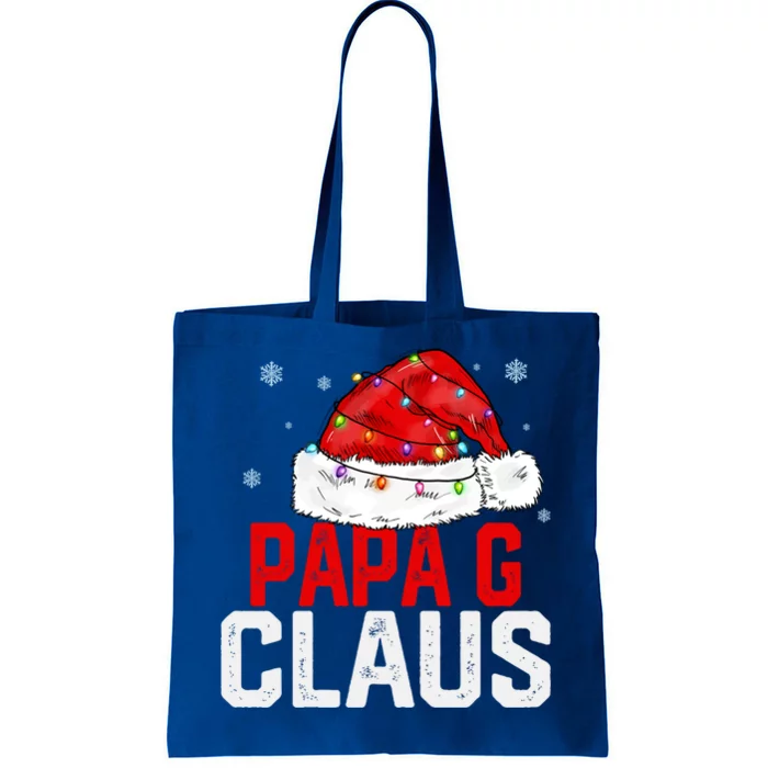 Papa G Claus Funny Xmas Family Matching Grandpa Christmas Funny Gift Tote Bag