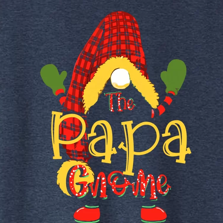 Papa Gnome Christmas Pajamas Matching Family Group Women's Crop Top Tee