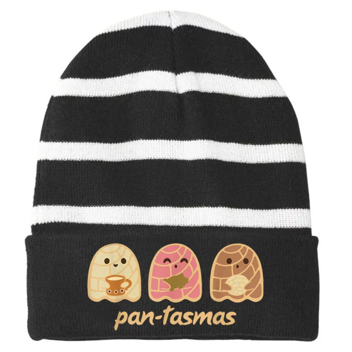 Pantasmas Ghost | Cute Ghost Fall For Women Striped Beanie with Solid Band