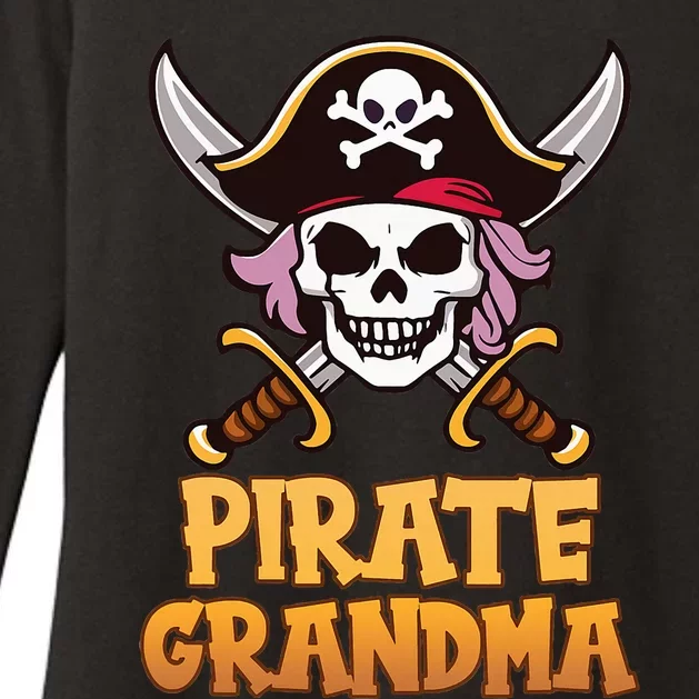 Pirate Grandma Captain Matching Grandma Halloween Costume Womens CVC Long Sleeve Shirt