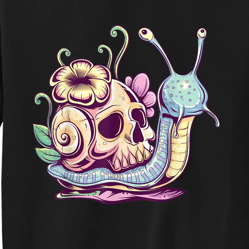 Pastel Goth Cute Creepy Snail Skull Kawaii Menhera Emo Egirl Sweatshirt