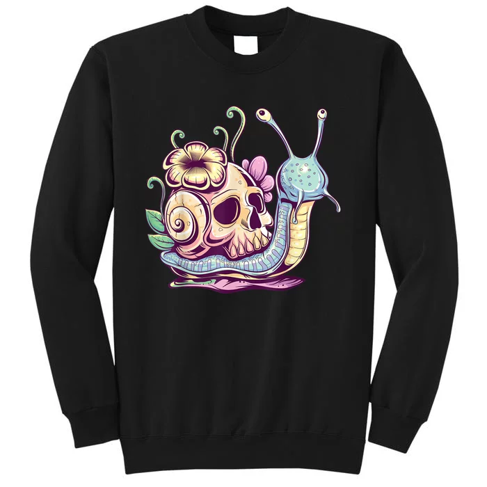 Pastel Goth Cute Creepy Snail Skull Kawaii Menhera Emo Egirl Sweatshirt