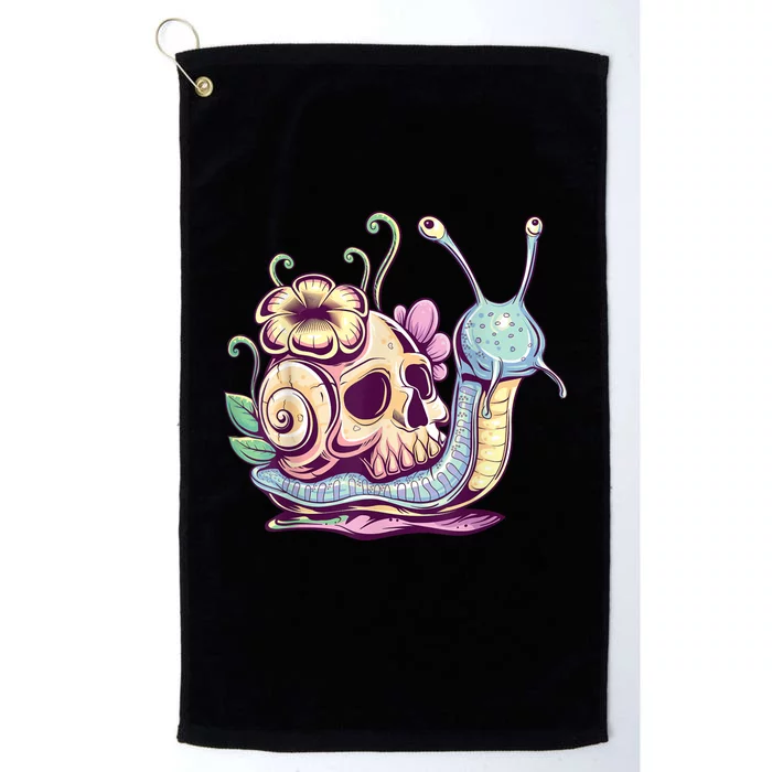 Pastel Goth Cute Creepy Snail Skull Kawaii Menhera Emo Egirl Platinum Collection Golf Towel