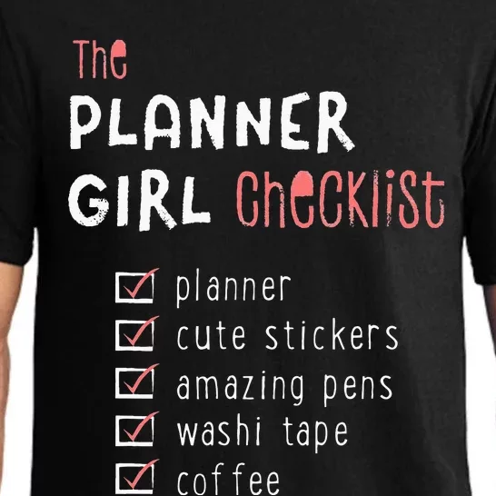 Planner Girl Checklist Pens Stickers Washi COFFEE Pajama Set