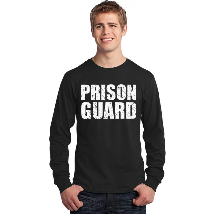 Prison Guard Costume Jail Corrections Officer Halloween Tall Long Sleeve T-Shirt