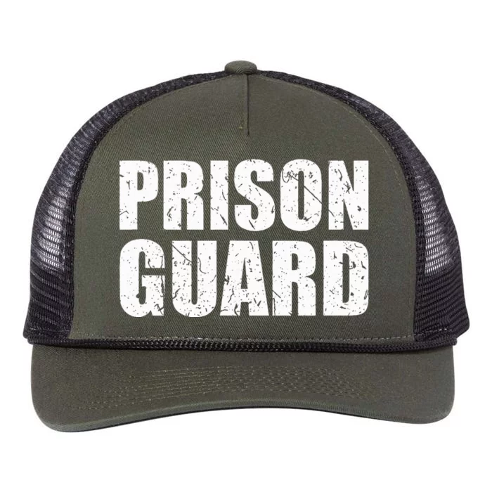 Prison Guard Costume Jail Corrections Officer Halloween Retro Rope Trucker Hat Cap