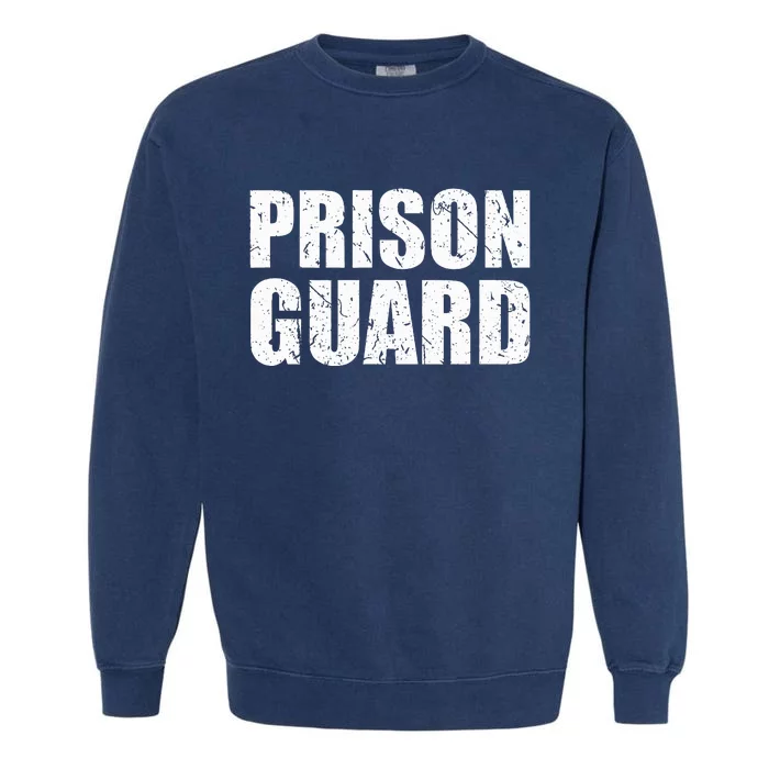 Prison Guard Costume Jail Corrections Officer Halloween Garment-Dyed Sweatshirt