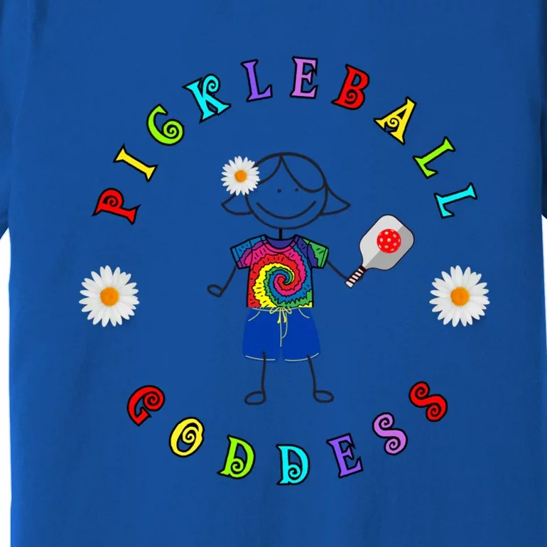 Pickleball Goddess Cute Hippie Peace Love Pickleball Goddess Meaningful Gift Premium T-Shirt