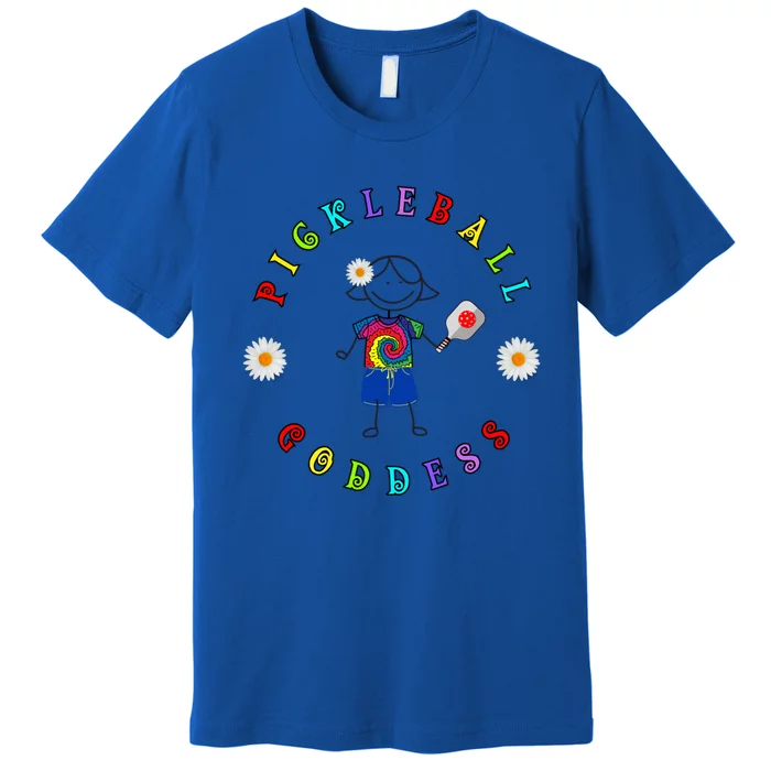 Pickleball Goddess Cute Hippie Peace Love Pickleball Goddess Meaningful Gift Premium T-Shirt